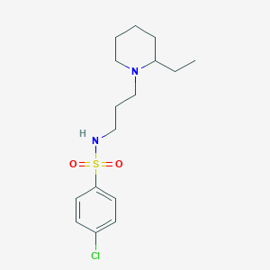 4-chloro-N-[3-(2-ethyl-1-piperidinyl)propyl]benzenesulfonamide