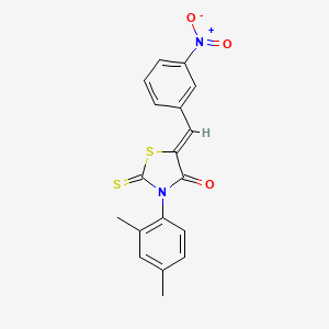 (5Z)-3-(2,4-dimethylphenyl)-5-(3-nitrobenzylidene)-2-thioxo-1,3-thiazolidin-4-one