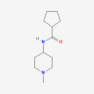 molecular formula C12H22N2O B4725875 N-(1-methyl-4-piperidinyl)cyclopentanecarboxamide 