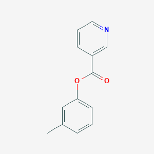 molecular formula C13H11NO2 B472588 Nicotinic acid, 3-methylphenyl ester CAS No. 3468-50-6