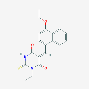 5-[(4-ethoxy-1-naphthyl)methylene]-1-ethyl-2-thioxodihydro-4,6(1H,5H)-pyrimidinedione