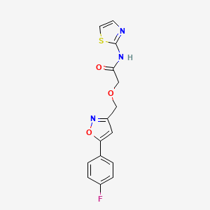 molecular formula C15H12FN3O3S B4725916 2-{[5-(4-fluorophenyl)-3-isoxazolyl]methoxy}-N-1,3-thiazol-2-ylacetamide 