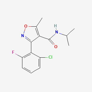 molecular formula C14H14ClFN2O2 B4725935 3-(2-chloro-6-fluorophenyl)-5-methyl-N-(propan-2-yl)-1,2-oxazole-4-carboxamide 