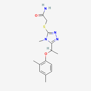 2-({5-[1-(2,4-dimethylphenoxy)ethyl]-4-methyl-4H-1,2,4-triazol-3-yl}sulfanyl)acetamide