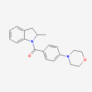 2-methyl-1-[4-(4-morpholinyl)benzoyl]indoline