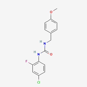 molecular formula C15H14ClFN2O2 B4725986 N-(4-chloro-2-fluorophenyl)-N'-(4-methoxybenzyl)urea 