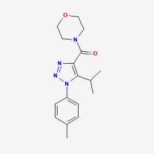 molecular formula C17H22N4O2 B4725989 4-{[5-isopropyl-1-(4-methylphenyl)-1H-1,2,3-triazol-4-yl]carbonyl}morpholine 