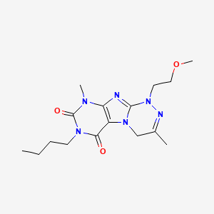 molecular formula C16H24N6O3 B4725991 7-butyl-1-(2-methoxyethyl)-3,9-dimethyl-7,9-dihydro-[1,2,4]triazino[3,4-f]purine-6,8(1H,4H)-dione 