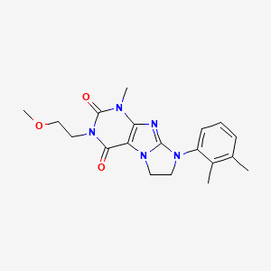 molecular formula C19H23N5O3 B4726003 8-(2,3-dimethylphenyl)-3-(2-methoxyethyl)-1-methyl-7,8-dihydro-1H-imidazo[2,1-f]purine-2,4(3H,6H)-dione 