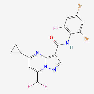 5-cyclopropyl-N-(2,4-dibromo-6-fluorophenyl)-7-(difluoromethyl)pyrazolo[1,5-a]pyrimidine-3-carboxamide