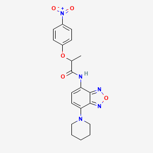 2-(4-nitrophenoxy)-N-[7-(1-piperidinyl)-2,1,3-benzoxadiazol-4-yl]propanamide