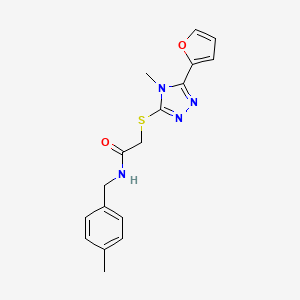 2-{[5-(2-furyl)-4-methyl-4H-1,2,4-triazol-3-yl]thio}-N-(4-methylbenzyl)acetamide