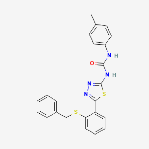 molecular formula C23H20N4OS2 B4726052 1-{5-[2-(Benzylsulfanyl)phenyl]-1,3,4-thiadiazol-2-yl}-3-(4-methylphenyl)urea 