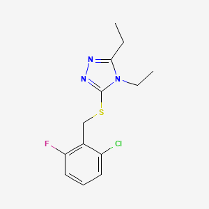 2-CHLORO-6-FLUOROBENZYL (4,5-DIETHYL-4H-1,2,4-TRIAZOL-3-YL) SULFIDE