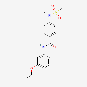 molecular formula C17H20N2O4S B4726078 N-(3-ethoxyphenyl)-4-[methyl(methylsulfonyl)amino]benzamide 