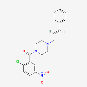 molecular formula C20H20ClN3O3 B4726096 1-(2-chloro-5-nitrobenzoyl)-4-(3-phenyl-2-propen-1-yl)piperazine 