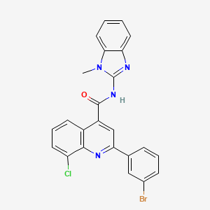 molecular formula C24H16BrClN4O B4726103 2-(3-bromophenyl)-8-chloro-N-(1-methyl-1H-benzimidazol-2-yl)-4-quinolinecarboxamide 