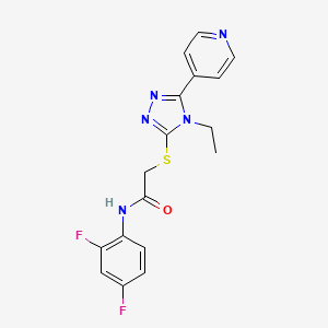 N-(2,4-difluorophenyl)-2-{[4-ethyl-5-(4-pyridinyl)-4H-1,2,4-triazol-3-yl]thio}acetamide