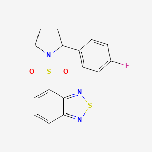 4-{[2-(4-fluorophenyl)-1-pyrrolidinyl]sulfonyl}-2,1,3-benzothiadiazole