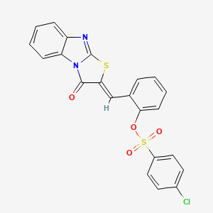 2-[(3-oxo[1,3]thiazolo[3,2-a]benzimidazol-2(3H)-ylidene)methyl]phenyl 4-chlorobenzenesulfonate