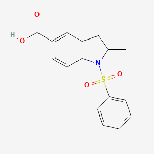 2-methyl-1-(phenylsulfonyl)-5-indolinecarboxylic acid