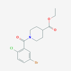 molecular formula C15H17BrClNO3 B4726219 ethyl 1-(5-bromo-2-chlorobenzoyl)-4-piperidinecarboxylate 