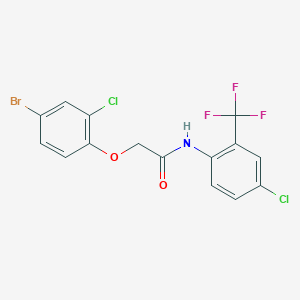 2-(4-bromo-2-chlorophenoxy)-N-[4-chloro-2-(trifluoromethyl)phenyl]acetamide