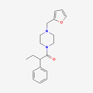 molecular formula C19H24N2O2 B4726259 1-[4-(2-FURYLMETHYL)PIPERAZINO]-2-PHENYL-1-BUTANONE 