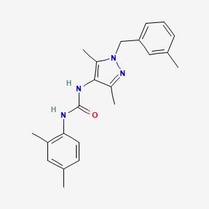 molecular formula C22H26N4O B4726273 N-[3,5-dimethyl-1-(3-methylbenzyl)-1H-pyrazol-4-yl]-N'-(2,4-dimethylphenyl)urea 