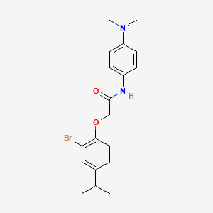 2-[2-bromo-4-(propan-2-yl)phenoxy]-N-[4-(dimethylamino)phenyl]acetamide