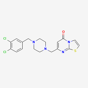 7-{[4-(3,4-dichlorobenzyl)-1-piperazinyl]methyl}-5H-[1,3]thiazolo[3,2-a]pyrimidin-5-one