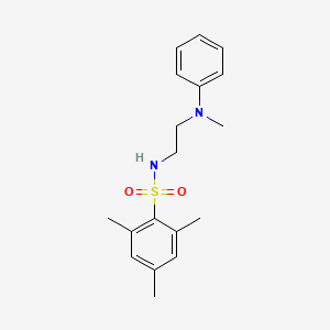 molecular formula C18H24N2O2S B4726312 2,4,6-trimethyl-N-{2-[methyl(phenyl)amino]ethyl}benzenesulfonamide 