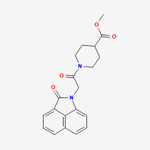 molecular formula C20H20N2O4 B4726332 methyl 1-[(2-oxobenzo[cd]indol-1(2H)-yl)acetyl]-4-piperidinecarboxylate 