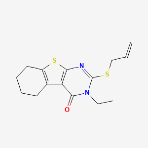 2-(allylthio)-3-ethyl-5,6,7,8-tetrahydro[1]benzothieno[2,3-d]pyrimidin-4(3H)-one