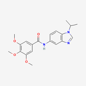 molecular formula C20H23N3O4 B4726375 3,4,5-TRIMETHOXY-N-[1-(PROPAN-2-YL)-1H-1,3-BENZODIAZOL-5-YL]BENZAMIDE 