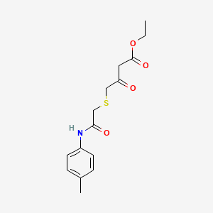 ethyl 4-({2-[(4-methylphenyl)amino]-2-oxoethyl}thio)-3-oxobutanoate