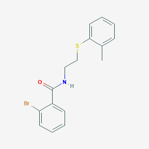 molecular formula C16H16BrNOS B4726421 2-bromo-N-{2-[(2-methylphenyl)thio]ethyl}benzamide 