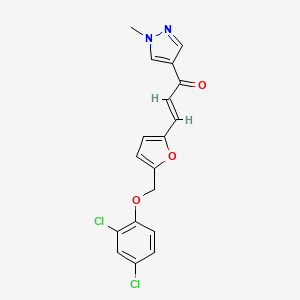 3-{5-[(2,4-dichlorophenoxy)methyl]-2-furyl}-1-(1-methyl-1H-pyrazol-4-yl)-2-propen-1-one