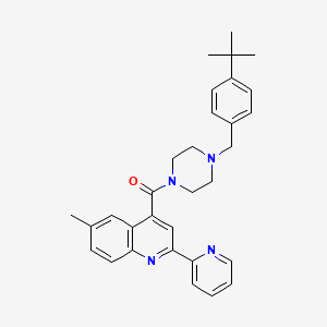 4-{[4-(4-tert-butylbenzyl)-1-piperazinyl]carbonyl}-6-methyl-2-(2-pyridinyl)quinoline