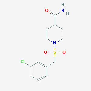 molecular formula C13H17ClN2O3S B4726444 1-[(3-Chlorobenzyl)sulfonyl]piperidine-4-carboxamide 