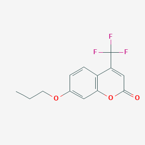 molecular formula C13H11F3O3 B4726450 7-propoxy-4-(trifluoromethyl)-2H-chromen-2-one 