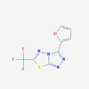 molecular formula C8H3F3N4OS B4726451 3-(furan-2-yl)-6-(trifluoromethyl)-[1,2,4]triazolo[3,4-b][1,3,4]thiadiazole 