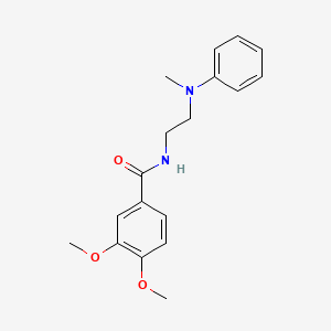 molecular formula C18H22N2O3 B4726467 3,4-dimethoxy-N-{2-[methyl(phenyl)amino]ethyl}benzamide 