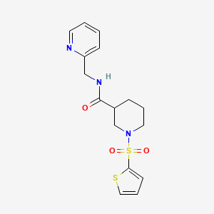 N-(2-pyridinylmethyl)-1-(2-thienylsulfonyl)-3-piperidinecarboxamide