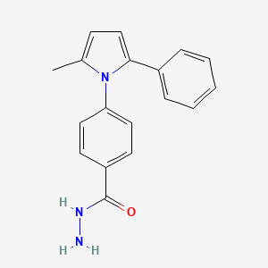 molecular formula C18H17N3O B4726499 Benzoic acid, p-(2-methyl-5-phenylpyrrol-1-yl)-, hydrazide CAS No. 26180-36-9