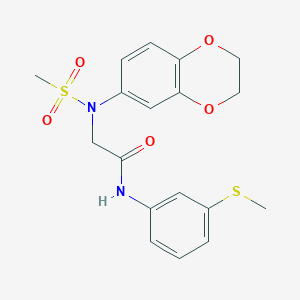 N~2~-(2,3-dihydro-1,4-benzodioxin-6-yl)-N~2~-(methylsulfonyl)-N~1~-[3-(methylthio)phenyl]glycinamide