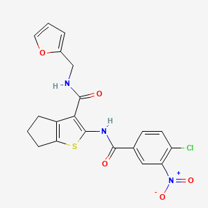 2-[(4-chloro-3-nitrobenzoyl)amino]-N-(2-furylmethyl)-5,6-dihydro-4H-cyclopenta[b]thiophene-3-carboxamide