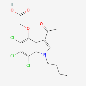 molecular formula C17H18Cl3NO4 B4726621 2-[(3-Acetyl-1-butyl-5,6,7-trichloro-2-methyl-1H-indol-4-YL)oxy]acetic acid 