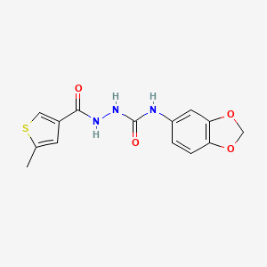 N-1,3-benzodioxol-5-yl-2-[(5-methyl-3-thienyl)carbonyl]hydrazinecarboxamide