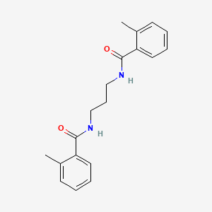 molecular formula C19H22N2O2 B4726673 2-METHYL-N-{3-[(2-METHYLPHENYL)FORMAMIDO]PROPYL}BENZAMIDE 